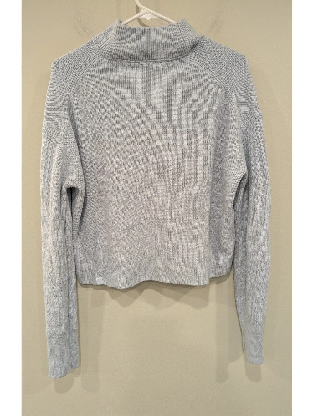 Lululemon Ribbed Wool Blend Turtleneck Light Blue Size 6